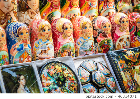 Nested dolls in the souvenir from Ukraine. Nested dolls in the souvenir from Ukraine. 46314071