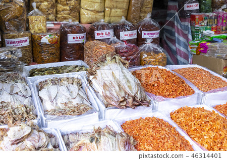 Dried seafood in the local market in Hue, Vietnam. Dried seafood in the local market in Hue, Vietnam. 46314401