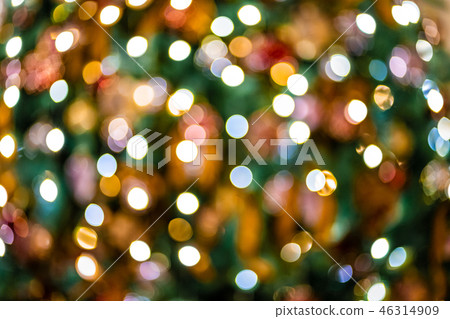Christmas bokeh light abstract holiday background 46314909