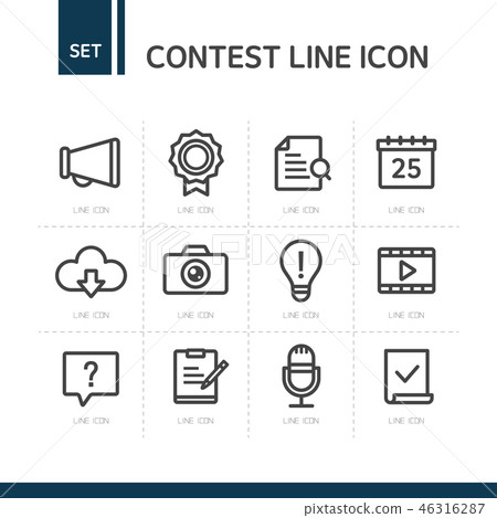 Simple line icon collection - Stock Illustration [46316287] - PIXTA