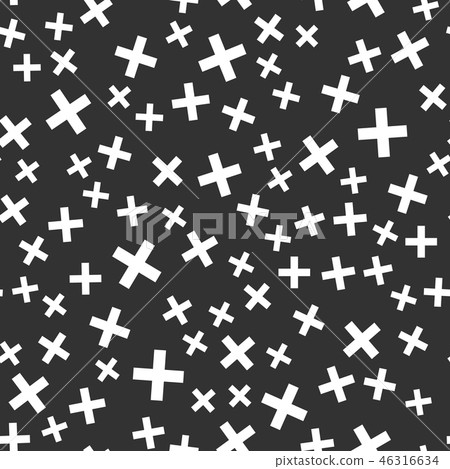 Abstract shapes vector seamless pattern on black - Stock Illustration ...
