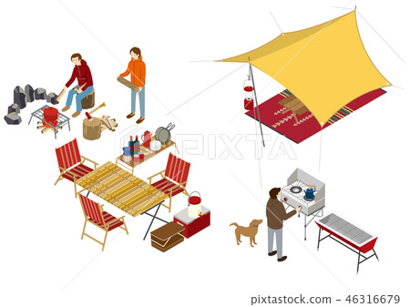 Camping barbecue tent fashionable bonfire Camping barbecue tent fashionable bonfire 46316679