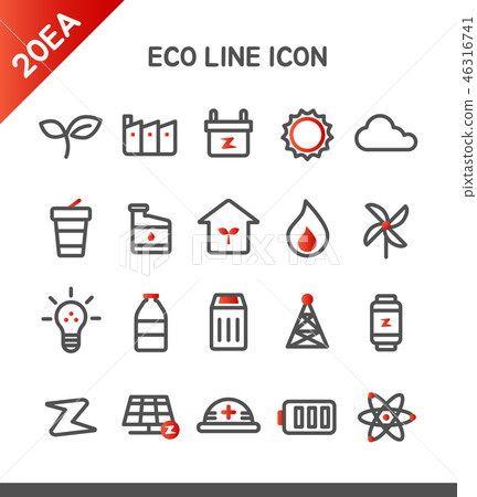 Eco Icon Set 46316741