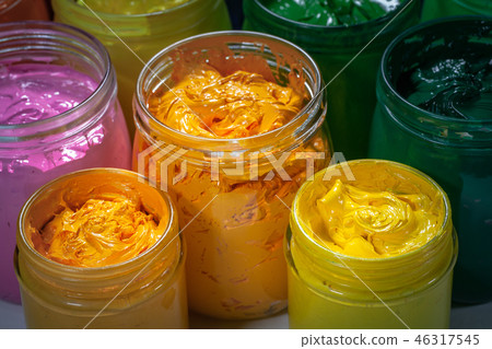 yellow and orange colors screen printing ink yellow and orange colors screen printing ink 46317545