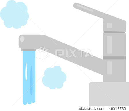 Hot water coming out of lever type faucet 46317783