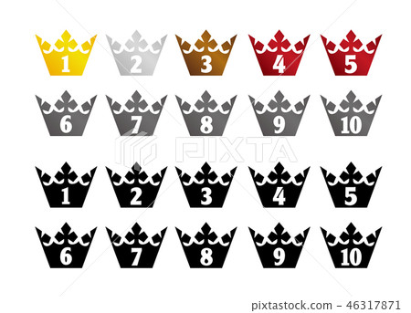 排名·等級冠集(第1~10)/顏色和黑色 排名·等級冠集(第1~10)/顏色和黑色 46317871