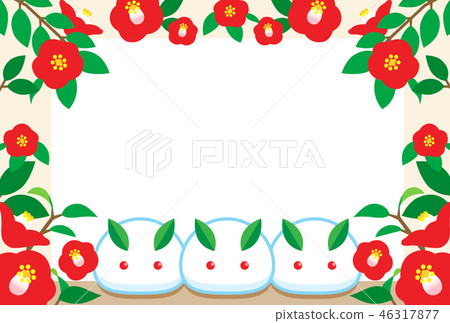 雪兔背景 46317877