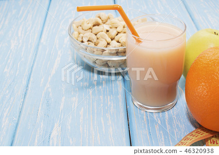 The concept of a healthy diet, juice. Fitness food 46320938