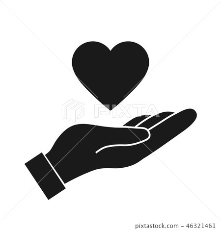 Heart in hand icon Heart in hand icon 46321461