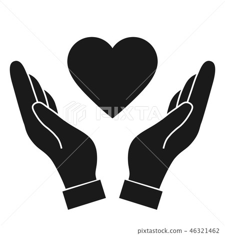 Heart in hand icon Heart in hand icon 46321462
