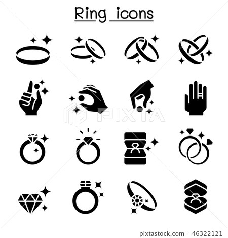 Ring icon set Ring icon set 46322121