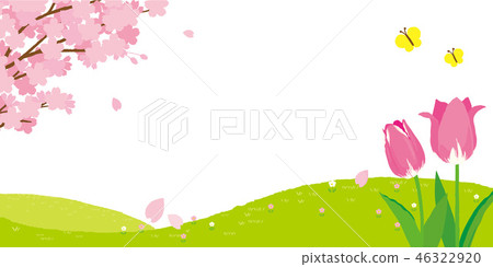 Spring landscape illustration 46322920