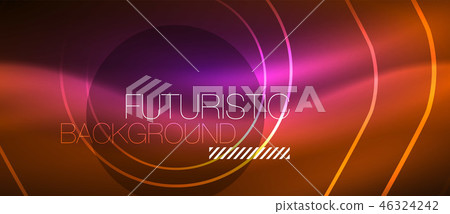 Neon glowing wave, magic energy and light motion background. Vector wallpaper template Neon glowing wave, magic energy and light motion background. Vector wallpaper template 46324242