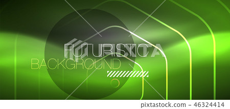 Black and glowing color lines neon design, magin techno template background Black and glowing color lines neon design, magin techno template background 46324414