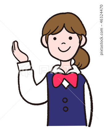 Female employee _ uniform _ guidance 46324470