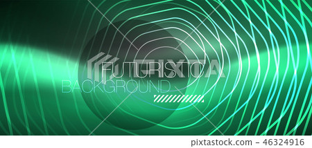 Black and glowing color lines neon design, magin techno template background Black and glowing color lines neon design, magin techno template background 46324916
