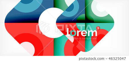 Abstract round elements composition background, organic design 46325047