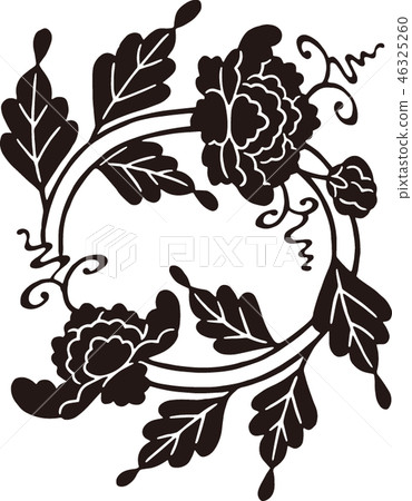 Peony Marumon (Castle Bottage Studio) pattern... - Stock Illustration ...