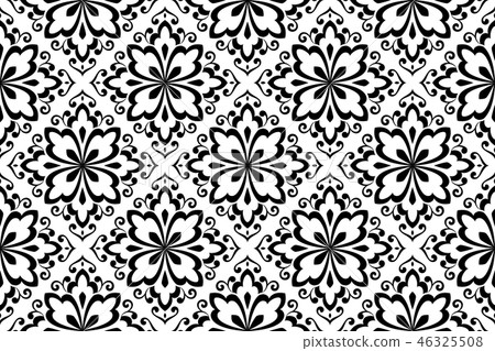 Wallpaper in the style of Baroque. A seamless Wallpaper in the style of Baroque. A seamless 46325508