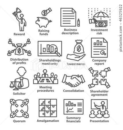 Business management line icons Pack 43 46325922