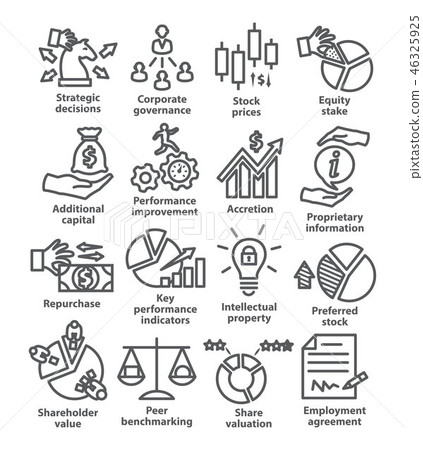 Business management line icons Pack 42 46325925