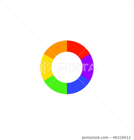 Simple color wheel icon Simple color wheel icon 46326612