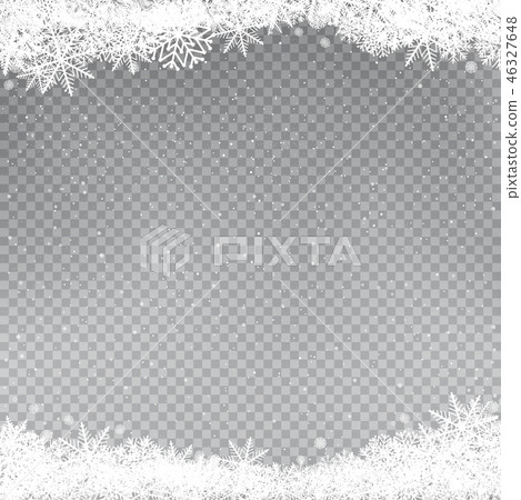 snowflakes falling frame template 46327648