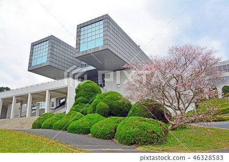 Kitakyushu City Art Museum and Cherry blossoms Kitakyushu City Art Museum and Cherry blossoms 46328583