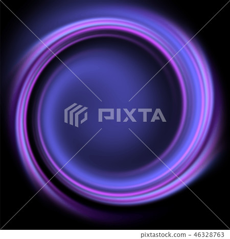 Fantastic background with neon round frame  46328763