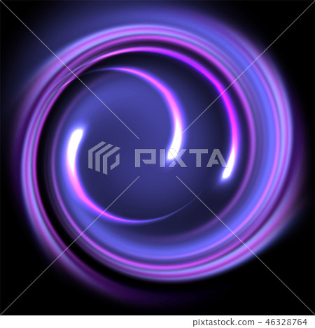 Fantastic background with neon round frame 46328764