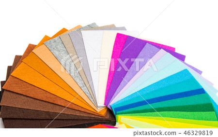 colorful fabric felt isolated 46329819