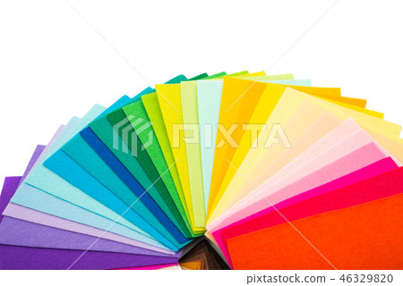 colorful fabric felt isolated 46329820