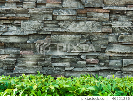 Artificial stone walls and shrubs Artificial stone walls and shrubs 46331286