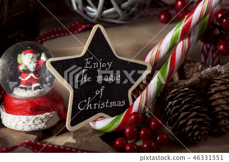 ornaments and text enjoy the magic of christmas ornaments and text enjoy the magic of christmas 46331551