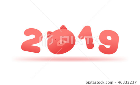 2019 New Year background. The year of the pig. 2019 New Year background. The year of the pig. 46332237