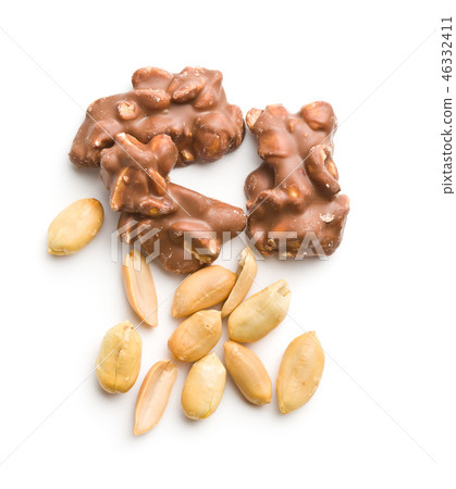 Peanuts covered chocolate. Peanuts covered chocolate. 46332411