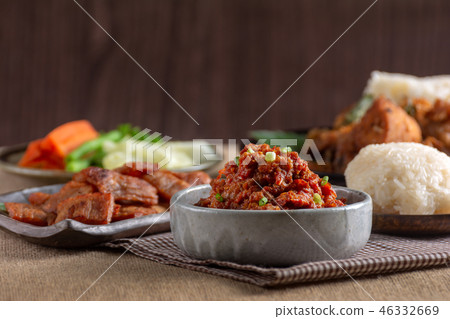 Spice Mixture Pork and local food Thai Recipe 46332669