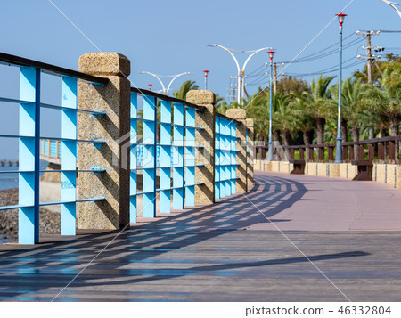 Outdoor riverfront walkway. Outdoor riverfront walkway. 46332804