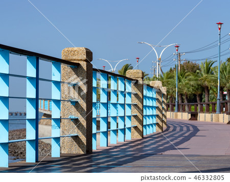 Outdoor riverfront walkway. Outdoor riverfront walkway. 46332805