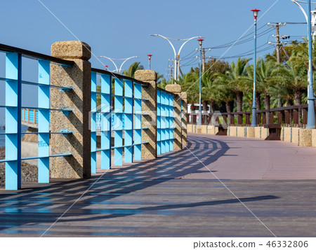 Outdoor riverfront walkway. Outdoor riverfront walkway. 46332806