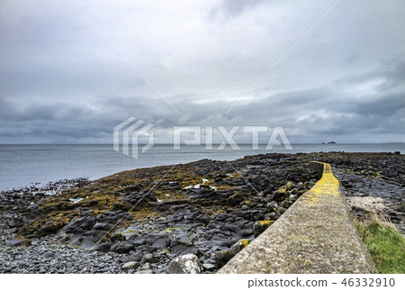 The jetty at Camus Mor at the coastline of north west Skye by Kilmuir - Scotland, United Kingdom 46332910