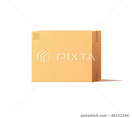 Download Empty Closed Box Mockup Post Container For Goods Stock Illustration 46335394 Pixta