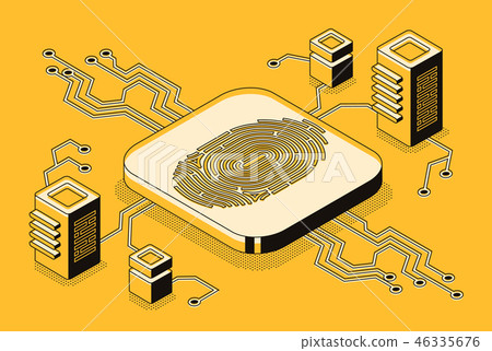 Biometric security technology vector concept Biometric security technology vector concept 46335676