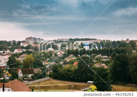 Mahiliou, Belarus. Mogilev Summer Cityscape With Famous Landmark 46336263