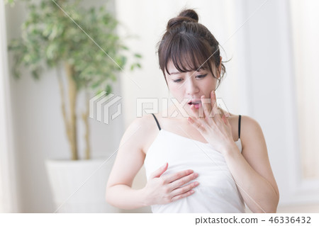 自我檢查，女人 46336432