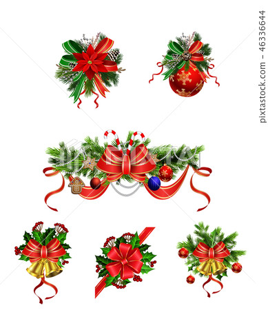 Christmas festive decoration from christmas tree branches 46336644