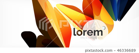 Vector colorful geometric triangle background, crystal banner design Vector colorful geometric triangle background, crystal banner design 46336689