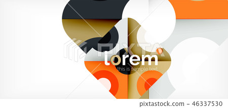 Abstract round elements composition background, organic design 46337530