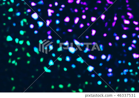 Holographic bokeh green and blue lights, festive background. Holographic bokeh green and blue lights, festive background. 46337531