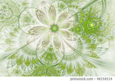 Decorative glossy flower digital artwork graphic. 46338514